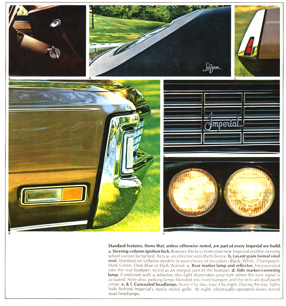 1970 Chrysler Imperial Brochure Page 4
